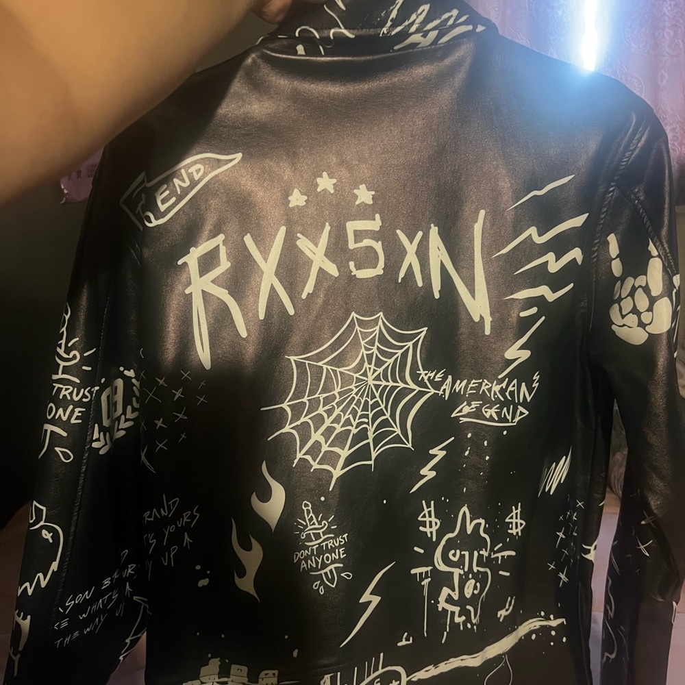 Mens size M unique style faux leather